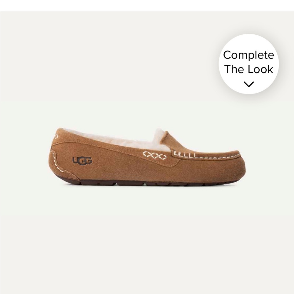 UGG Slate Moccasin Slippers with Suede Upper